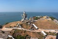 MURUDESHWAR, INDIA Statue of Lord Shiva was built at Murudeshwar temple on the top of hillock