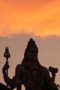 Murudeshwar Temple at sunset - Lord Shiva statue - Gopura - India religious trip - Hindu religion