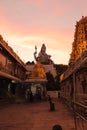 Murudeshwar Temple at sunset - Lord Shiva statue - Gopura - India religious trip - Hindu religion