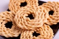 Murukku is a savoury snack from India