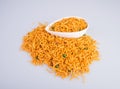 murukku or traditional indian snack chakli and chakali on background.