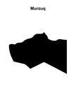 Murzuq outline map Royalty Free Stock Photo