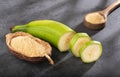 Musa Paradisiaca - Green Banana Flour Royalty Free Stock Photo