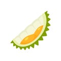 Musang durian piece icon, flat style