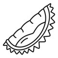 Musang durian piece icon, outline style