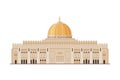 Muscat City Historical Building, Oman Country Famous Landmark Flat Vector Illustration