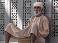 Old man in arabian costume