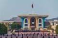 MUSCAT, OMAN - FEBRUARY 22, 2017: Al Alam palace (ceremonial palace of Sultan Qaboos) in Muscat, Om