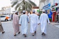 Group of men wearing dishdasha, in Muscat.