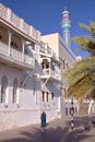 MUSCAT, OMAN - FEBRUARY 10, 2012: An Omani man walking along Sur Al Lewatia Mosque in Muttrah