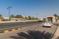 MUSCAT, OMAN - FEBRUARY 21, 2017: Traffic on Sultan Qaboos street in Muscat, Om