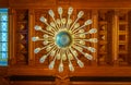 MUSCAT, OMAN, NOVEMBER 1, 2016: Chandelier of the Sultan Qaboos Grand Mosque in Muscat, Oman ...IMAGE