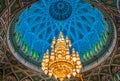 MUSCAT, OMAN, NOVEMBER 1, 2016: Chandelier of the Sultan Qaboos Grand Mosque in Muscat, Oman...IMAGE