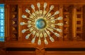 MUSCAT, OMAN, NOVEMBER 1, 2016: Chandelier of the Sultan Qaboos Grand Mosque in Muscat, Oman