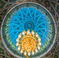 MUSCAT, OMAN, NOVEMBER 1, 2016: Chandelier of the Sultan Qaboos Grand Mosque in Muscat, Oman
