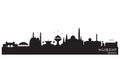 Muscat Oman city skyline vector silhouette