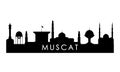 Muscat skyline silhouette.