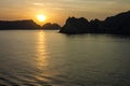 Muscat sunset mountain sea view, Oman Royalty Free Stock Photo