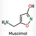 Muscimol, agarin, pantherine molecule. It is the main psychoactive component of the Amanita muscaria, red fly agaric and related