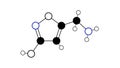 muscimol molecule, structural chemical formula, ball-and-stick model, isolated image orthosteric agonist gabaa receptors