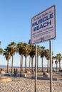 Muscle Beach Sign in Santa Monica Beach, California Royalty Free Stock Photo