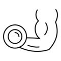 Muscle biceps icon, outline style