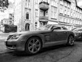 Old muscle car Chrysler Crossfire Coupe sporting car parked parked Royalty Free Stock Photo