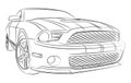 Muscle car drawing