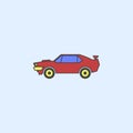 muscle car field outline icon. Element of monster trucks show icon for mobile concept and web apps. Field outline muscle car icon Royalty Free Stock Photo