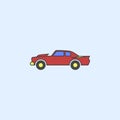 muscle car field outline icon. Element of monster trucks show icon for mobile concept and web apps. Field outline muscle car icon Royalty Free Stock Photo