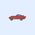 muscle car field outline icon. Element of monster trucks show icon for mobile concept and web apps. Field outline muscle car icon Royalty Free Stock Photo