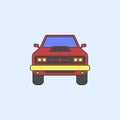 muscle car front field outline icon. Element of monster trucks show icon for mobile concept and web apps. Field outline muscle car Royalty Free Stock Photo