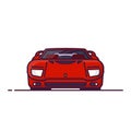 Muscle car front view Royalty Free Stock Photo