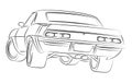 Muscle car ilustration Royalty Free Stock Photo
