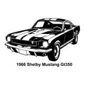 Muscle car - Old USA Classic Car, 1960s, Muscle car Stencil - Vector Clip Art for tshirt and emblem