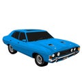 Muscle Car vector Illustration Blue Royalty Free Stock Photo