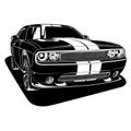 Muscle Car Vector llustration Challenger SRT Royalty Free Stock Photo