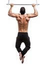 Muscle doing elevations Royalty Free Stock Photo