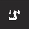 muscle icon. Filled muscle icon for website design and mobile, app development. muscle icon from filled healthy collection