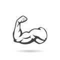 Muscle icon with shadow