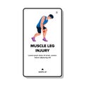 muscle leg injury vector