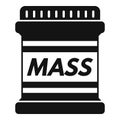 Muscle protein icon simple vector. Sport bar