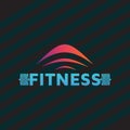 Muscle Therapy Athletic Fitness brand with dumbbell icon. Virtual CrossFit and fitness vector official logo template