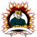 muscle tiger insignia crest shield sticker
