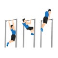 Muscle up on bar calisthenics movement