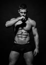 Muscled male model Konstantin Kamynin Royalty Free Stock Photo