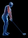 The muscles of a golf player Royalty Free Stock Photo