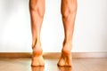 Muscles of the posterior leg, soleus and gastrocnemius muscle, photo of an athlete
