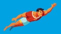Muscles tensed and eyes fixed on the sky a player dives forward to make an incredible onehanded catch.. Vector Royalty Free Stock Photo