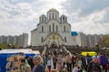 Muscovites visit church on the eve of a religious holiday of orthodox Easter